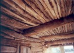 Bluff Fort -- Barton cabin breezway ceiling. Lamont Crabtree Photo
